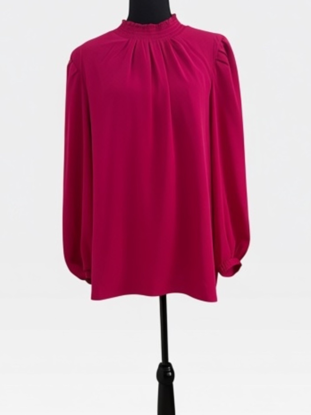 Dark Pink Long Sleeve Dressy Shirt